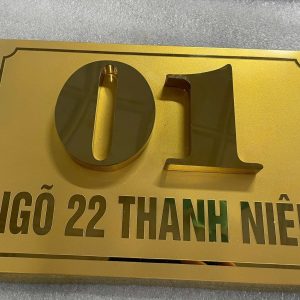 BẢNG SỐ NHÀ INOX - 1 CÁI